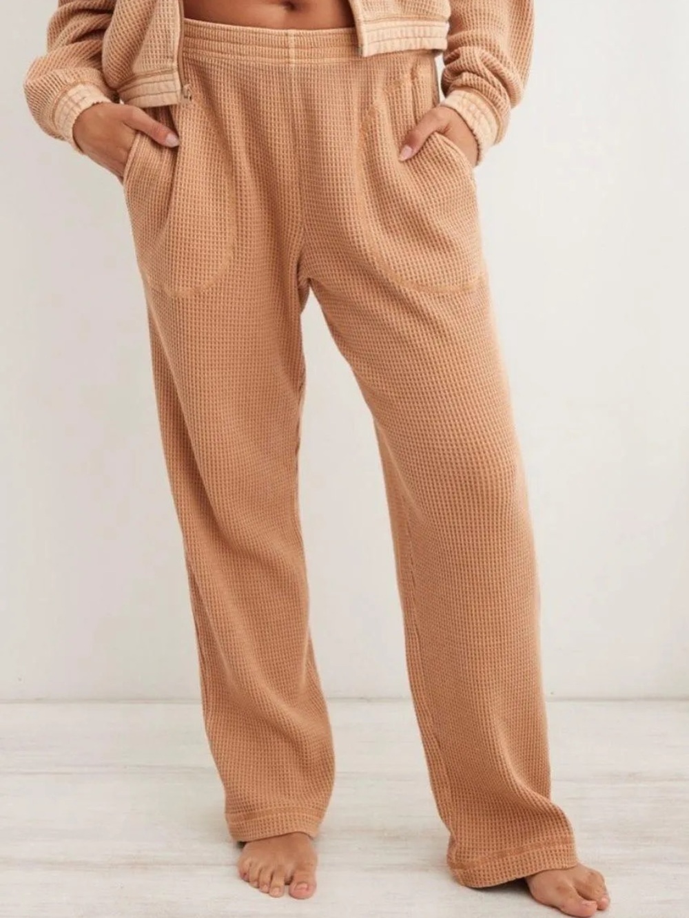 Aerie Cozy Waffle Knit Lounge Pants